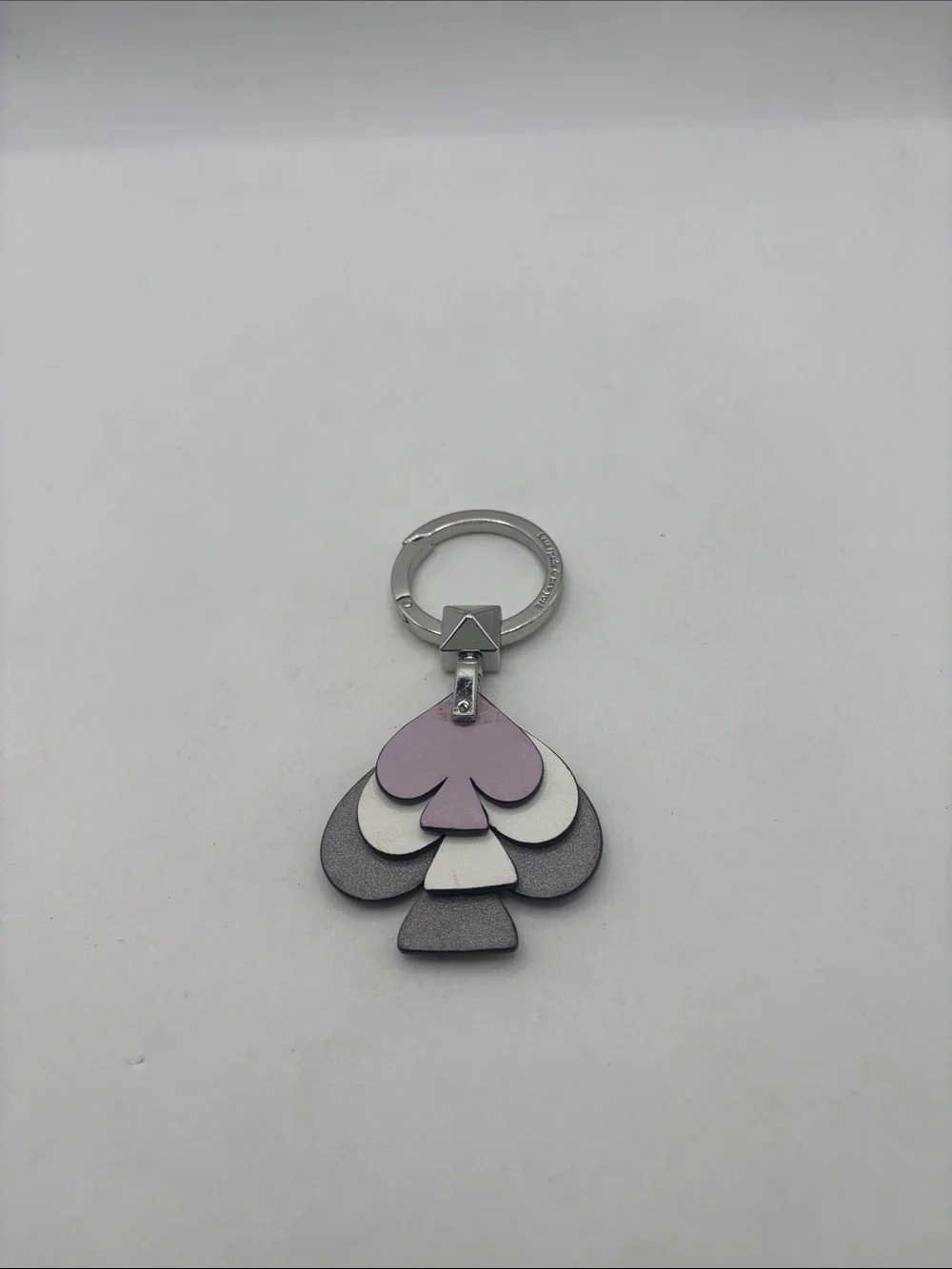 Kate Spade Seaside Stacked Spade Keyfob bag charm layered pastel leather spades